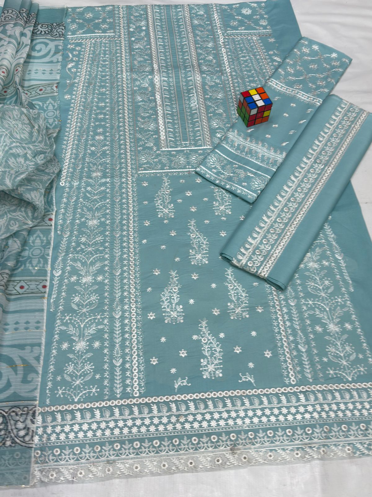 3PC Heavy Embroidered Airjet Lawn Suit