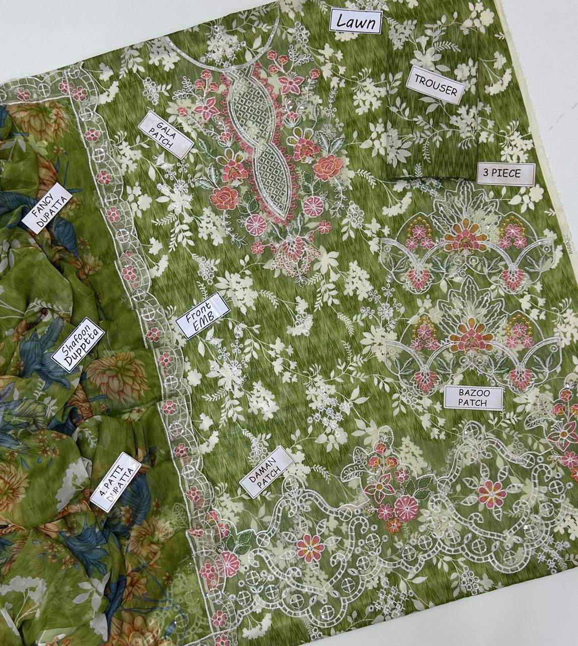Premium 3 Piece Lawn β Digital Printed with Heavy Embroidery