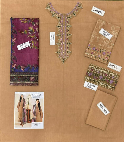 Embroidered 3PC Lawn Dress