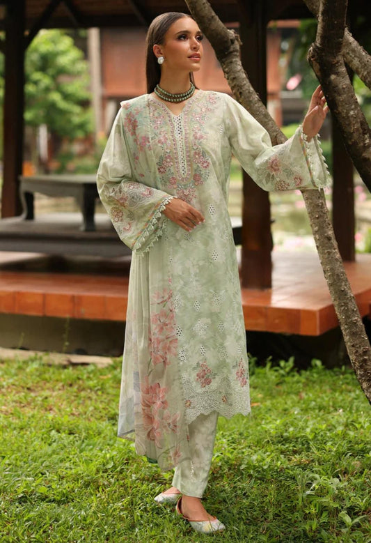 Premium 3 Piece Lawn – Digital Printed with Heavy Embroidery