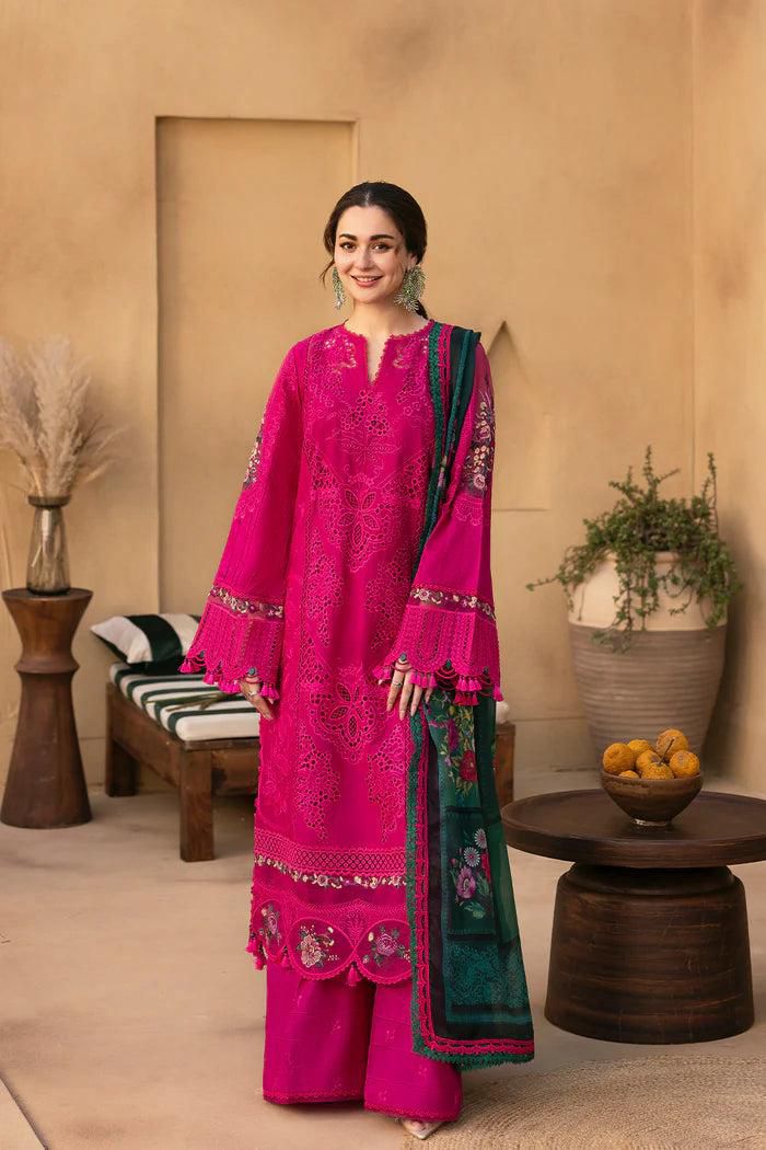 Luxury Chikankari Lawn Cotton 3PC Suit with Digital Silk Dupatta – Heavy Embroidered