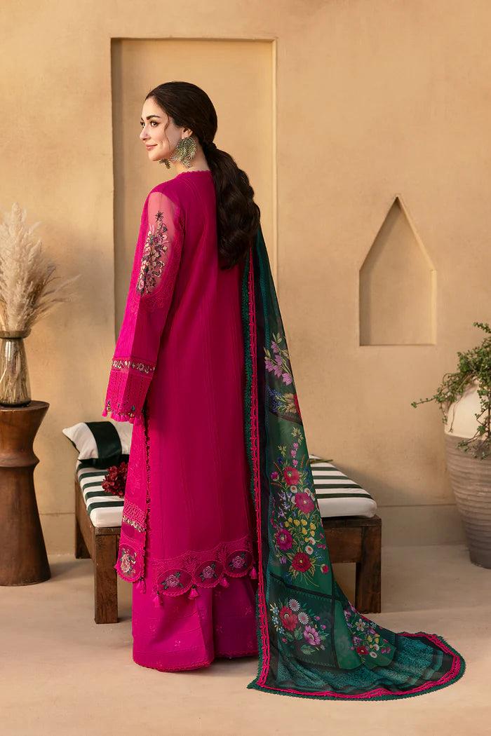 Luxury Chikankari Lawn Cotton 3PC Suit with Digital Silk Dupatta – Heavy Embroidered