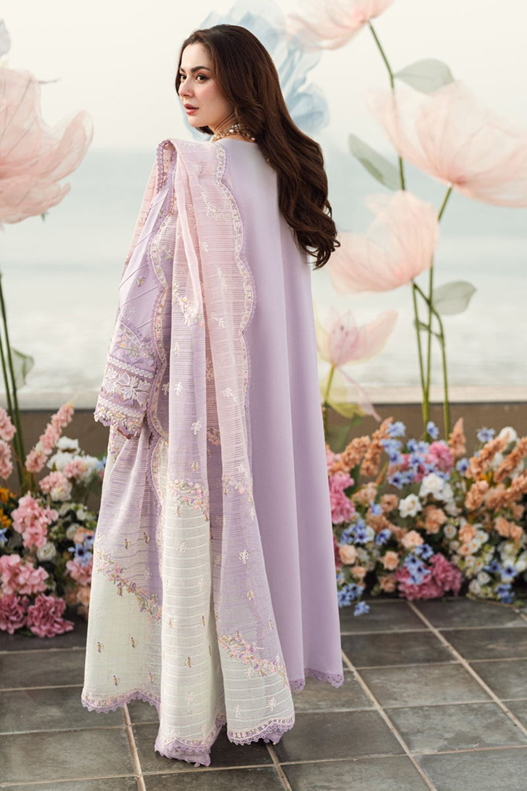 Chikankari Fully Heavy Embroidered Cotton 3PC Suit with Khaddi Net Dupatta