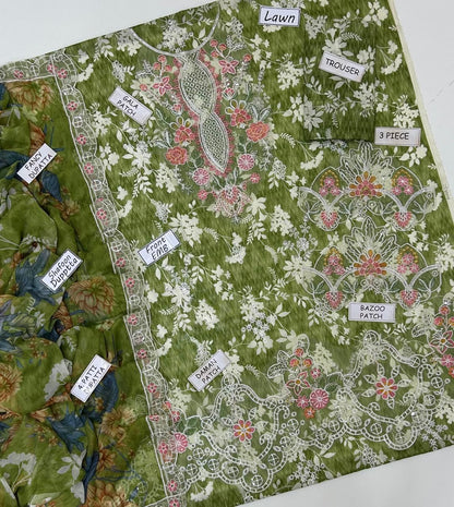 Premium 3 Piece Lawn – Digital Printed with Heavy Embroidery