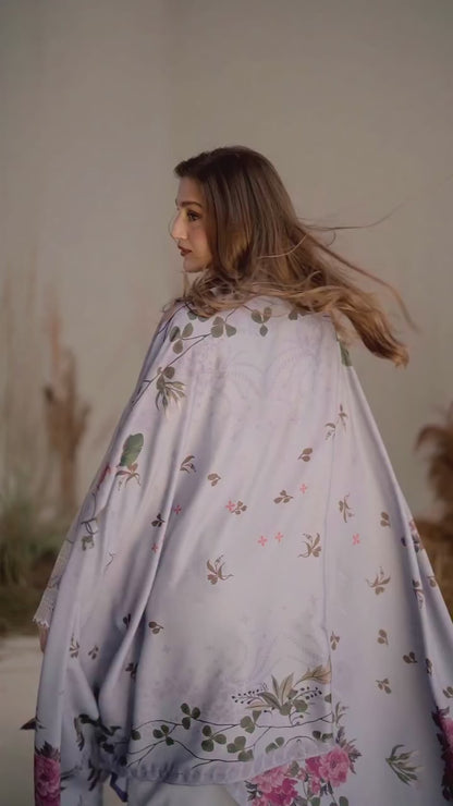Premium Lawn Collection – Heavy Chickenkari Embroidered Suit with Digital Printed Monark Dupatta